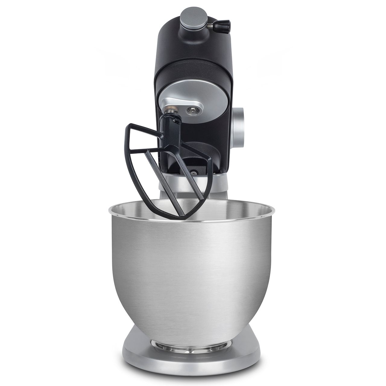 H.Koenig KM120 Küchenmaschine, professionell, multifunktionell, 5 l, Edelstahl, Mattgrau, leistungsstark, 800 W, 8 Geschwindigkeitsstufen