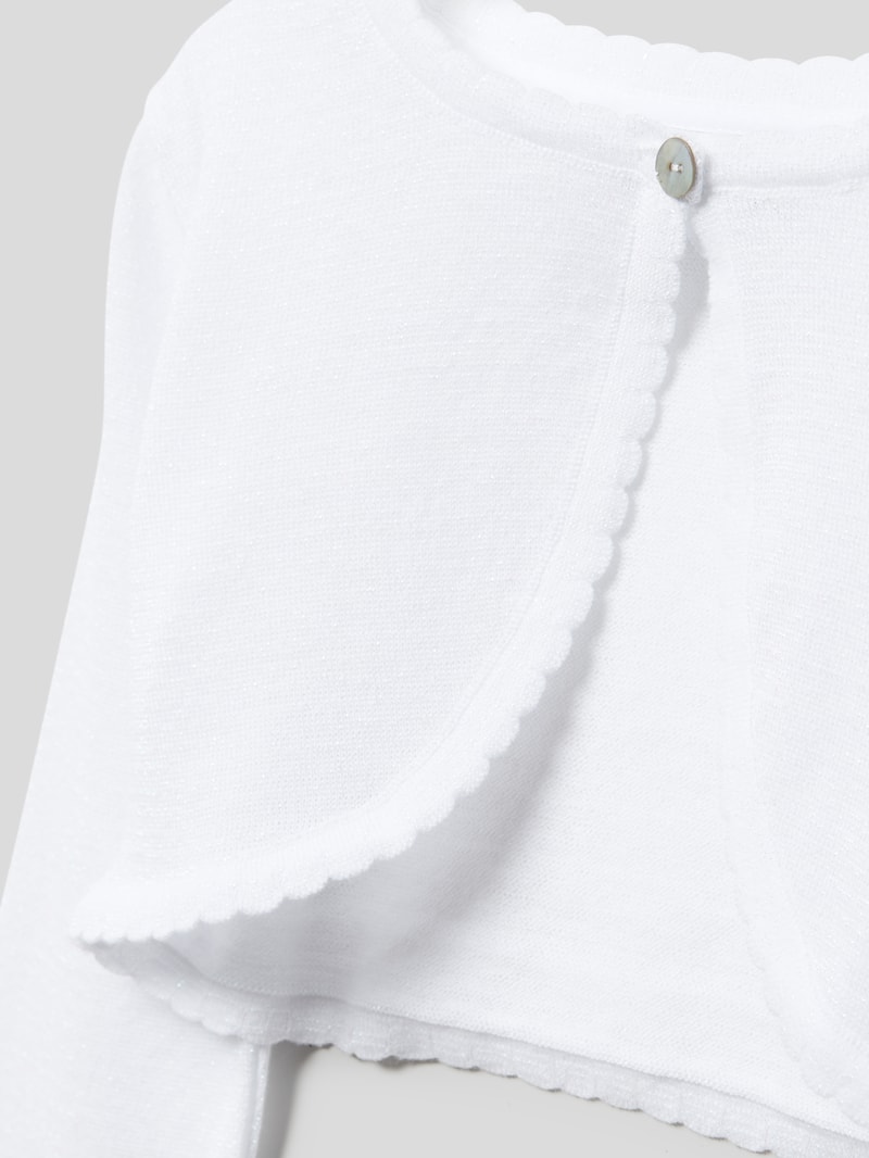 Bolero mit Effektgarn in weiß