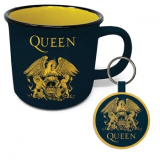Pyramid Geschenkset (Tasse und Schlüsselanhänger) - Queen (Crest)