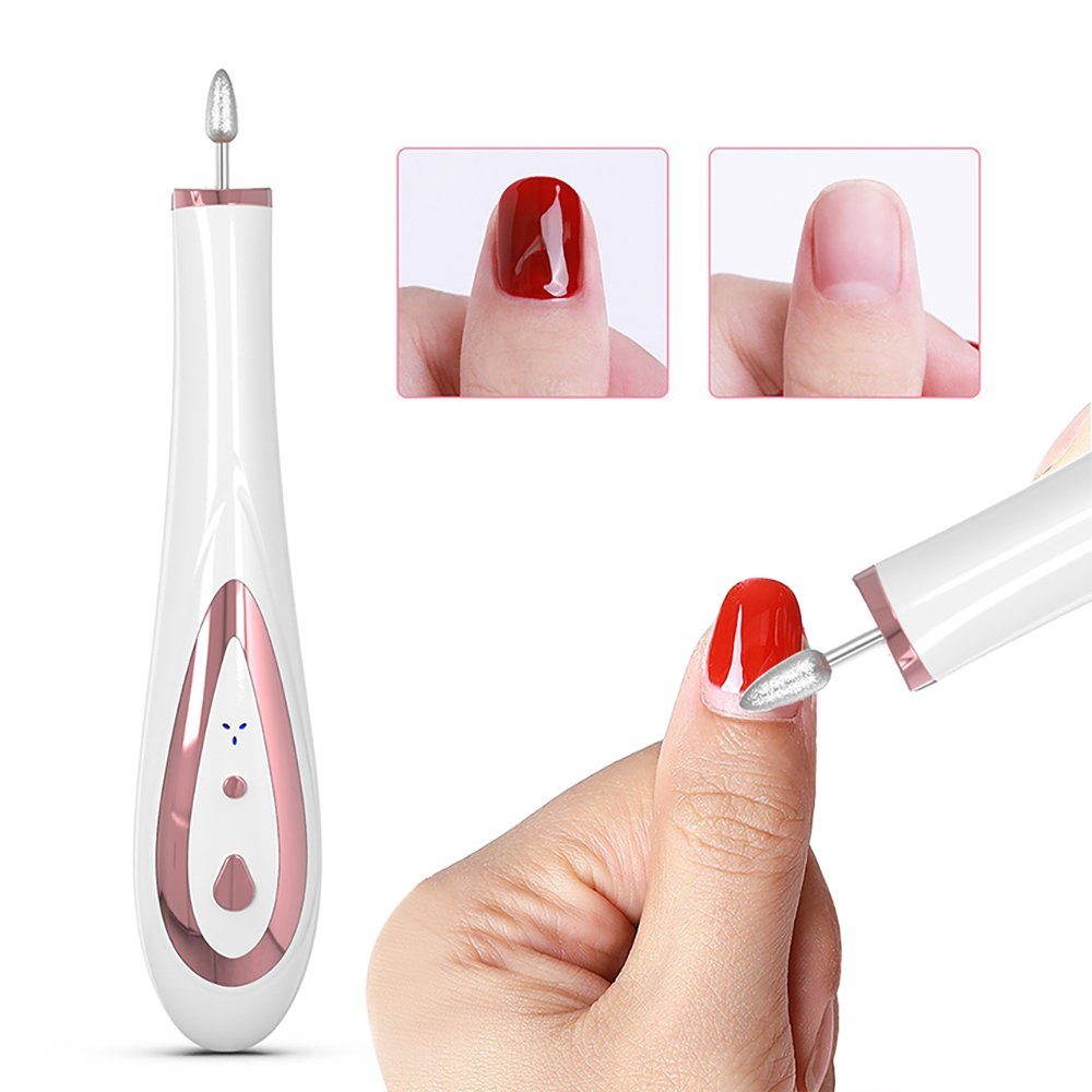 IBETTER Maniküre-Pediküre-Set Nagelfräser,Nagelpflege Set,Kabellos Elektrische Nagelfräse, wiederaufladbar, inkl. 11 Aufsätze, mit LED-Licht