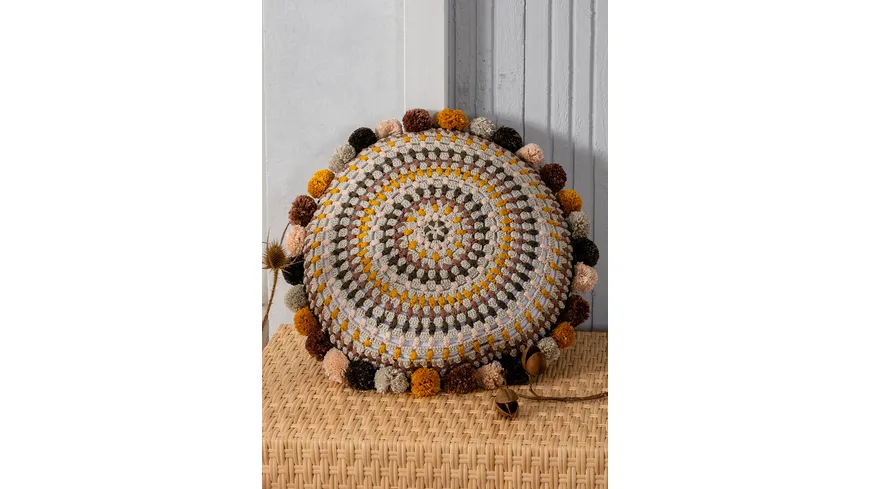 Anchor Häkel Set Mandala Kissen Natural