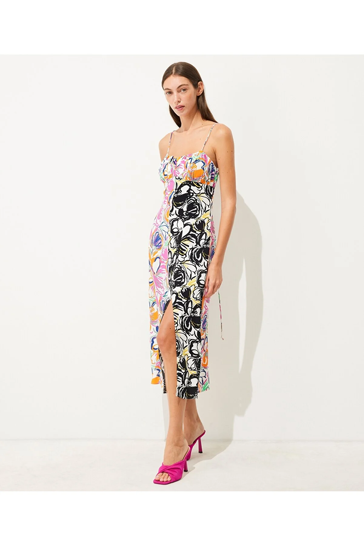İpekyol  Trägerkleid mit Mustermix