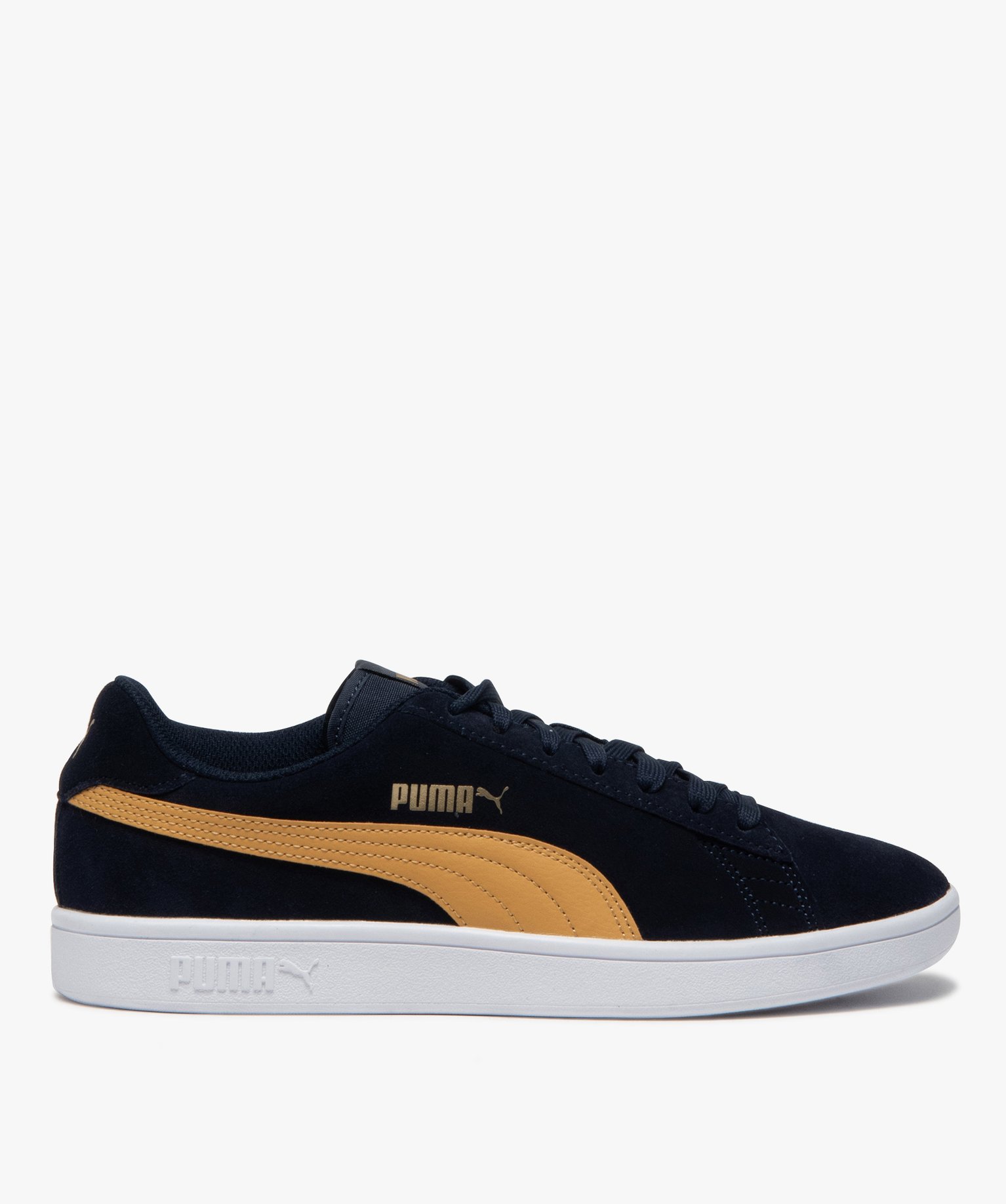 Baskets homme dessus cuir à lacets – Puma Smash marine | GEMO