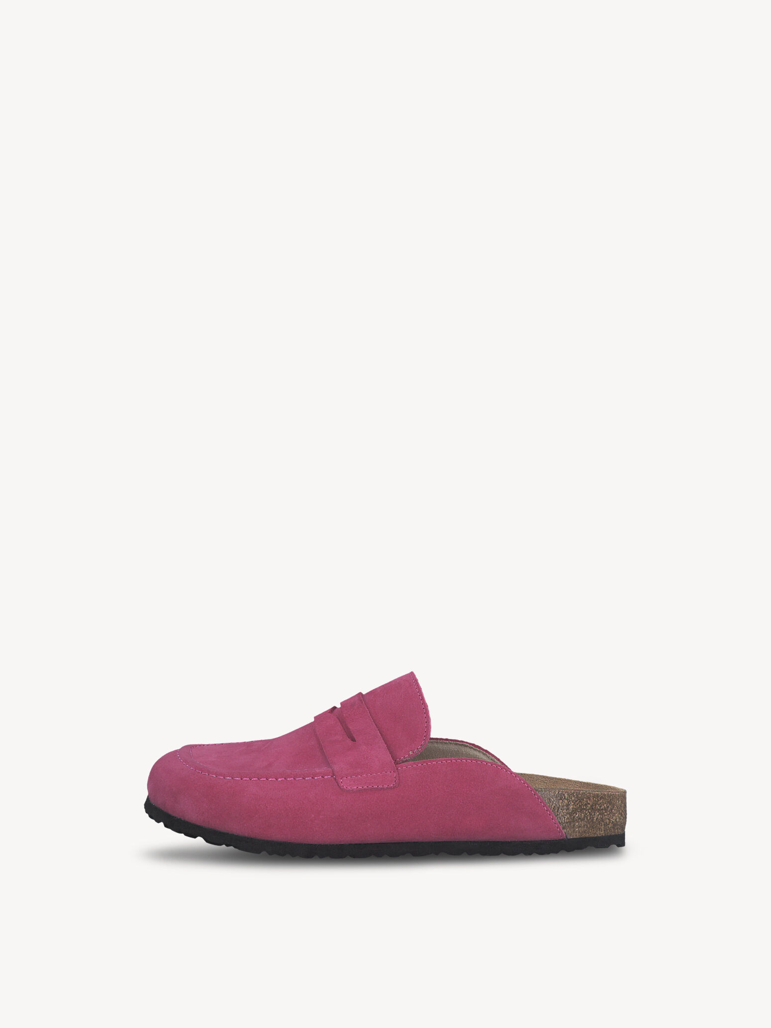 Mule en cuir - rose fuchsia