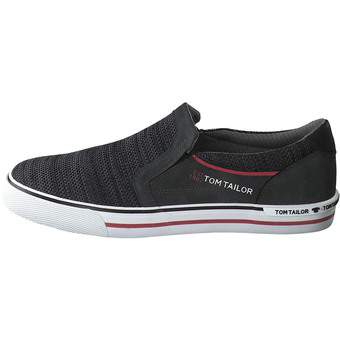 Tom Tailor Leinen Slipper in schwarz