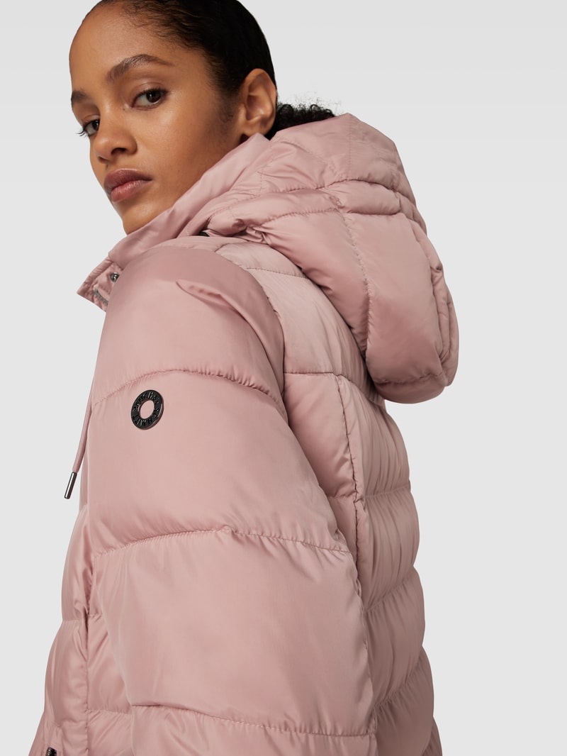 Steppmantel mit Kapuze Modell 'ROSE' in rosé