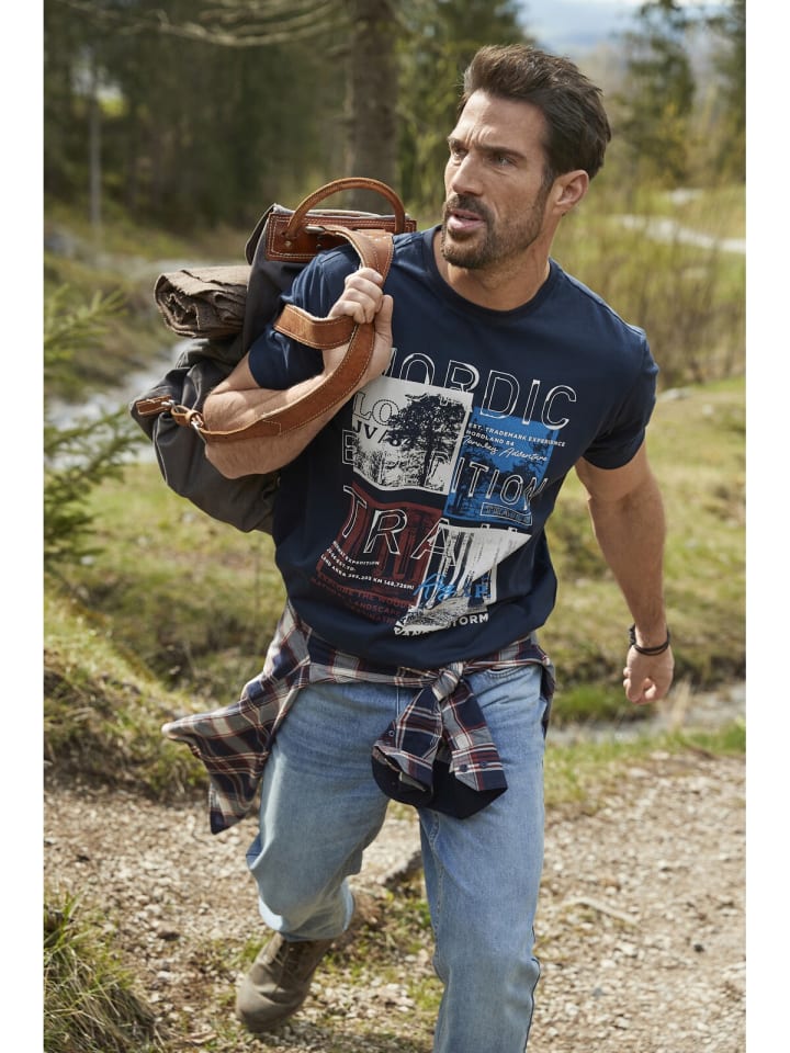 Jan Vanderstorm T-Shirt TANDRUP in dunkelblau günstig kaufen