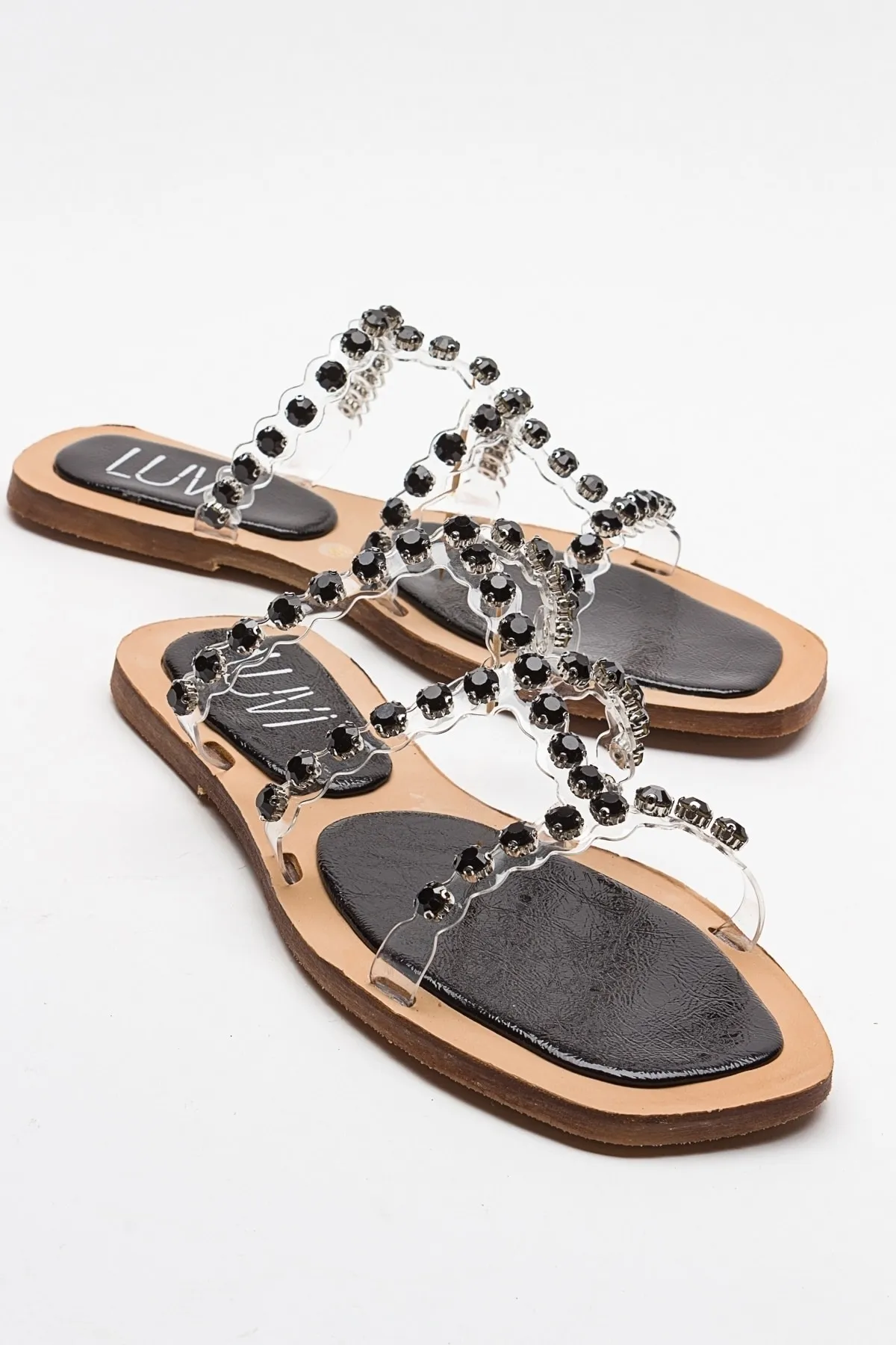 LuviShoes  FLEP Black Stone Damen-Hausschuhe