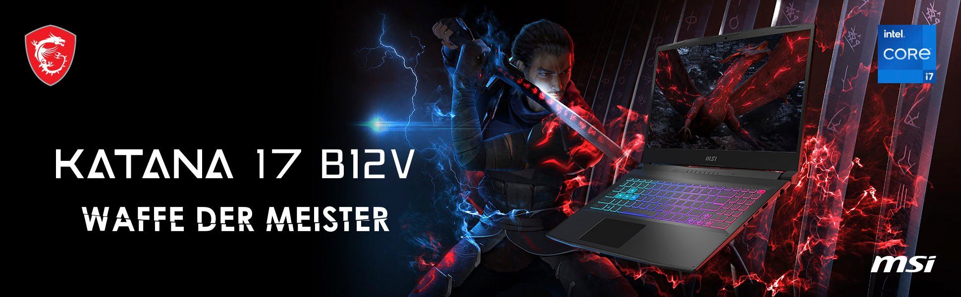 MSI Katana 17 B12VEK-407 Gaming-Notebook (43,9 cm/17,3 Zoll, Intel Core i5 12450H, GeForce RTX 4050, 1000 GB SSD)