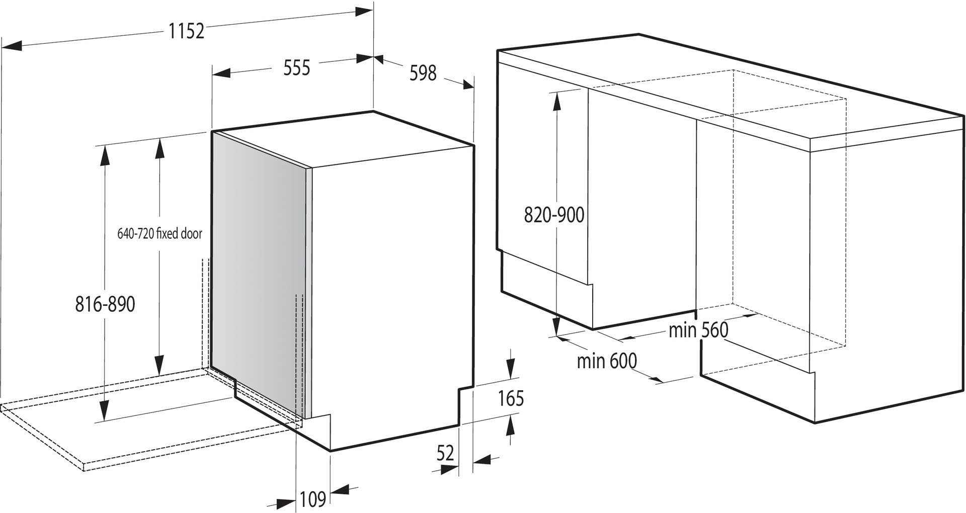 GORENJE vollintegrierbarer Geschirrspüler, GV673C60, 16 Maßgedecke, automatische Türöffnung