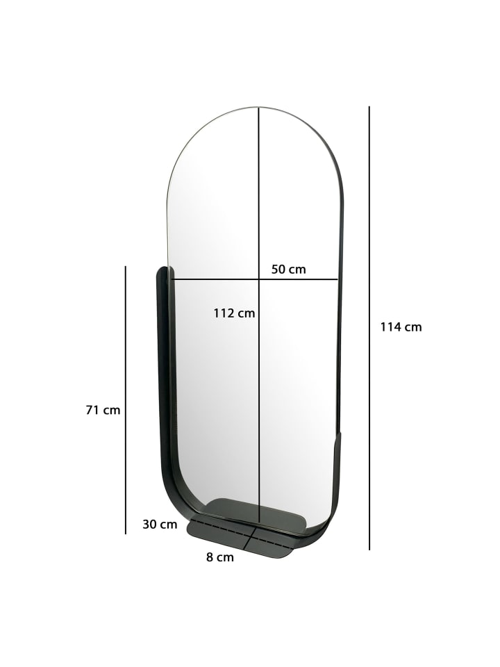 KADIMA DESIGN Wandspiegel 51x114 cm Metall Design Hängespiegel , Eisen günstig kaufen onesize