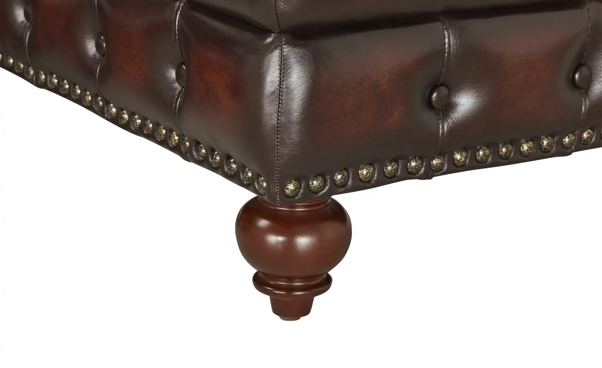 Primo Ecksofa Bezug aus Echtleder Chesterfield