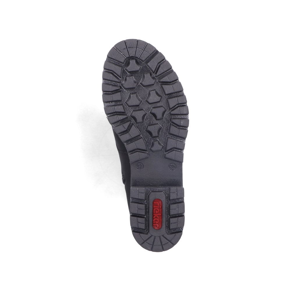 Rieker Damen Schnürstiefel tiefschwarz