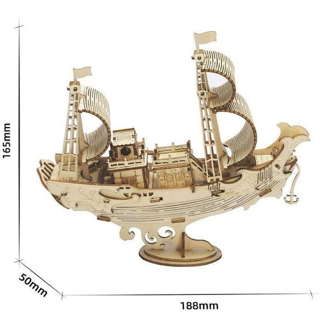 Robotime Japanese Diplomatic Ship beige