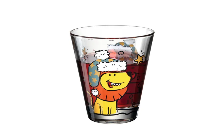 LEONARDO Becher Glas Löwe Natale Ø 7,90 cm