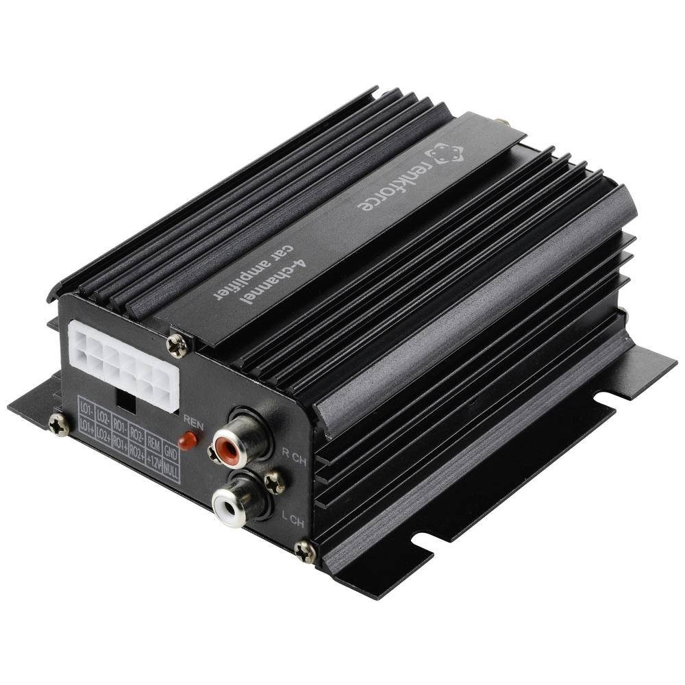 Renkforce 200 W 4-Kanal Auto-Verstärker Auto-Subwoofer (Bluetooth®-/USB-Audiowiedergabe, Lautstärke-/Bass-/Höhen-Regelung)