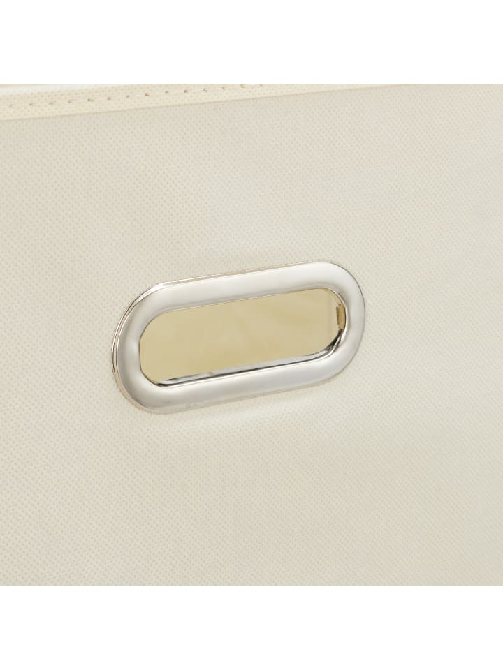 relaxdays 4 x Aufbewahrungsbox in Beige - (B)30 x (H)30 x (T)30 cm günstig kaufen onesize