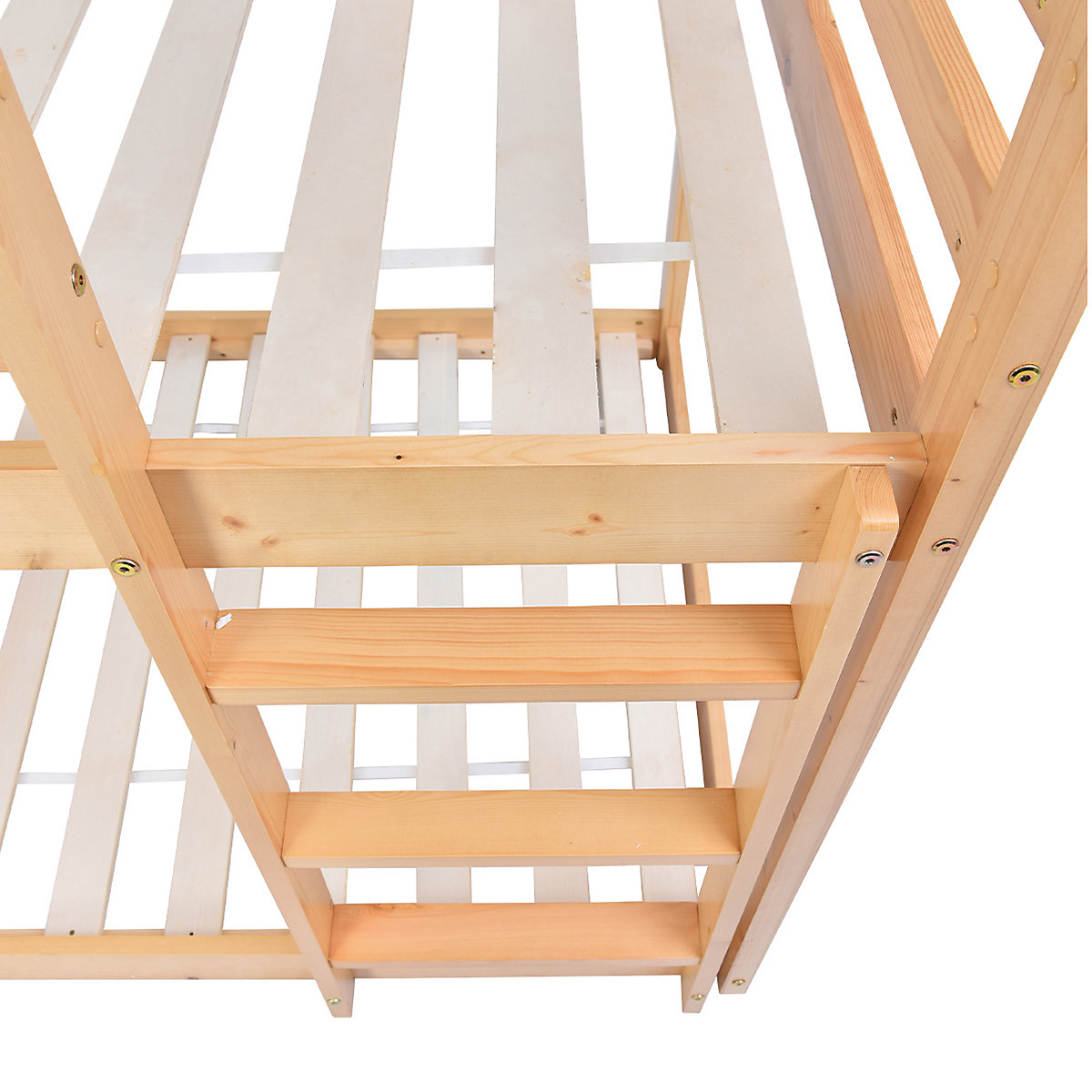 Etagenbett Kinderbett, Holz, Etagenbett 90 X 200 cm, Kinder hausbett, mit Dach, Leiter und Lattenrost