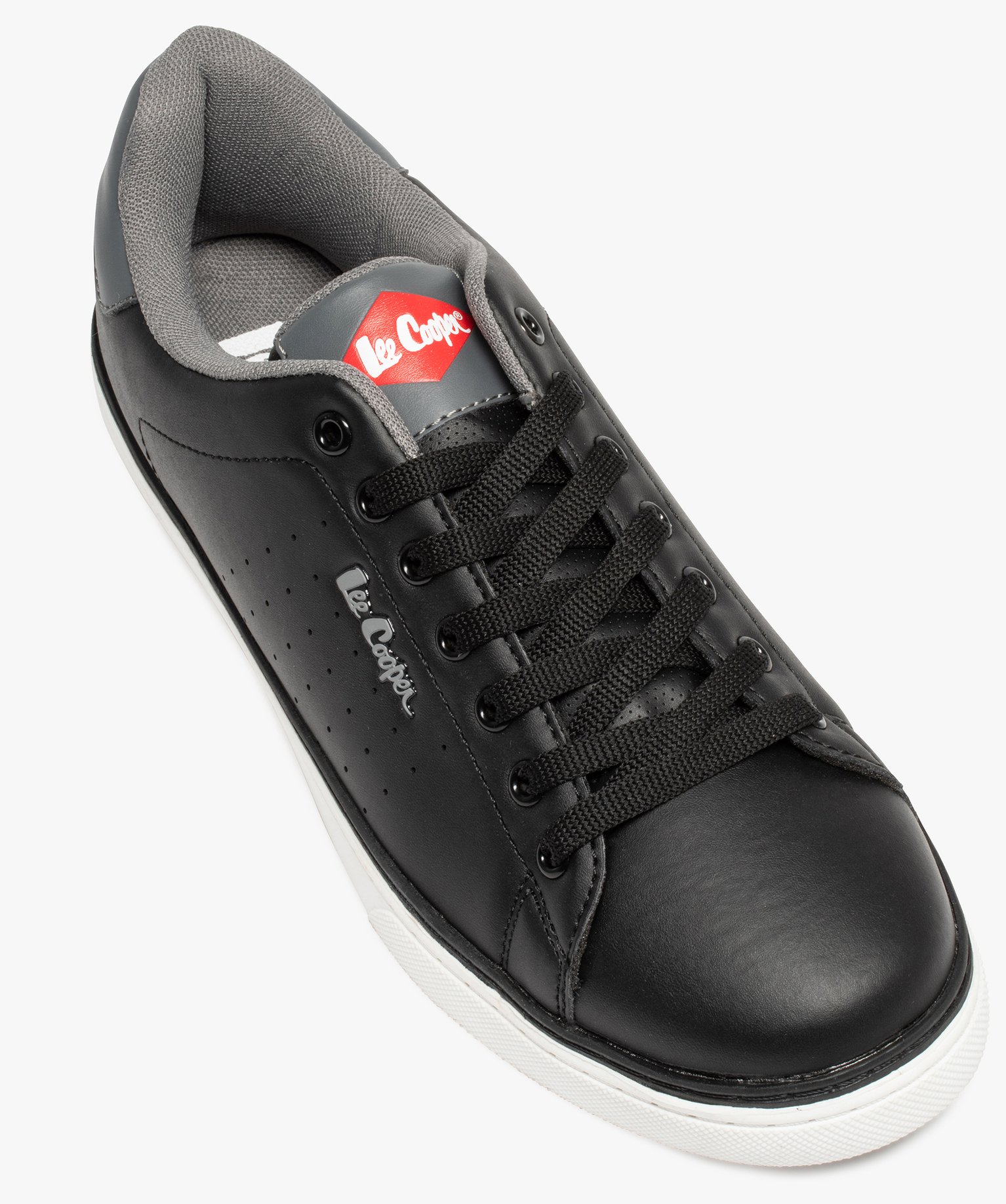 Baskets homme tige basse unie à lacets – Lee Cooper Smart noir | GEMO