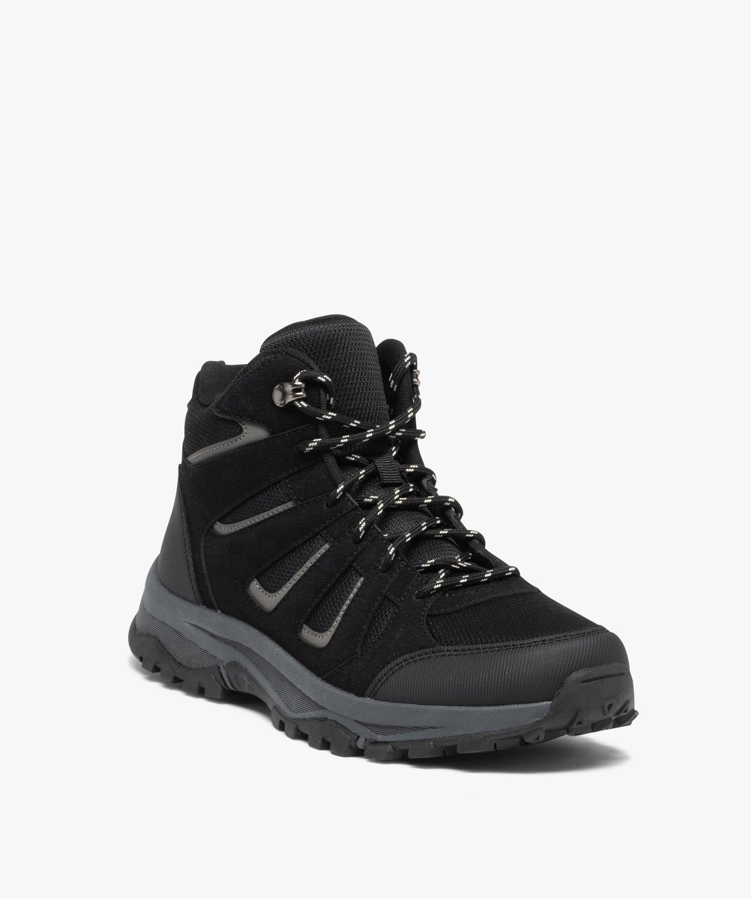 Chaussures de trekking homme montantes à lacets noir | GEMO