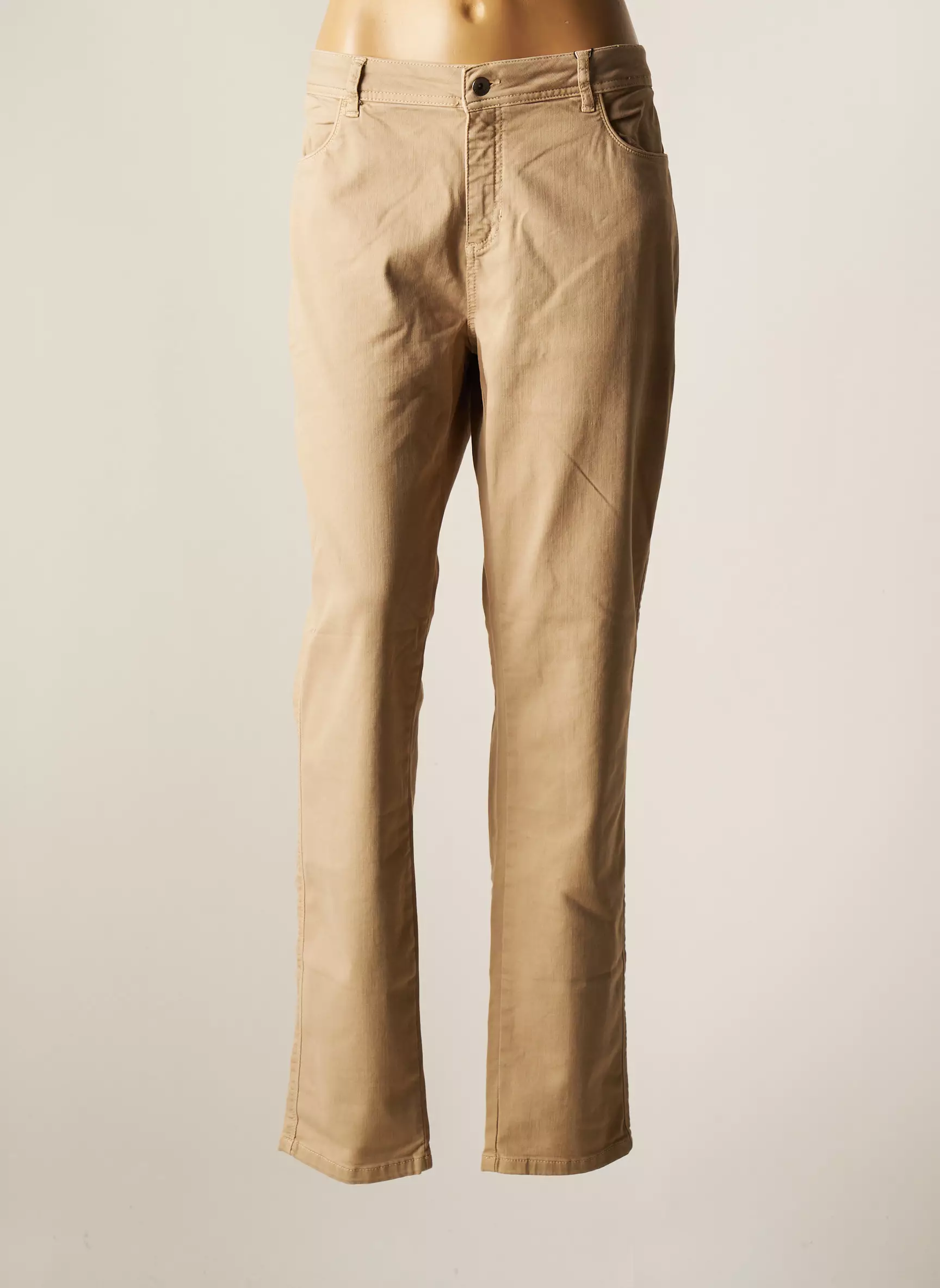 Jensen Pantalons Droits Femme couleur beige