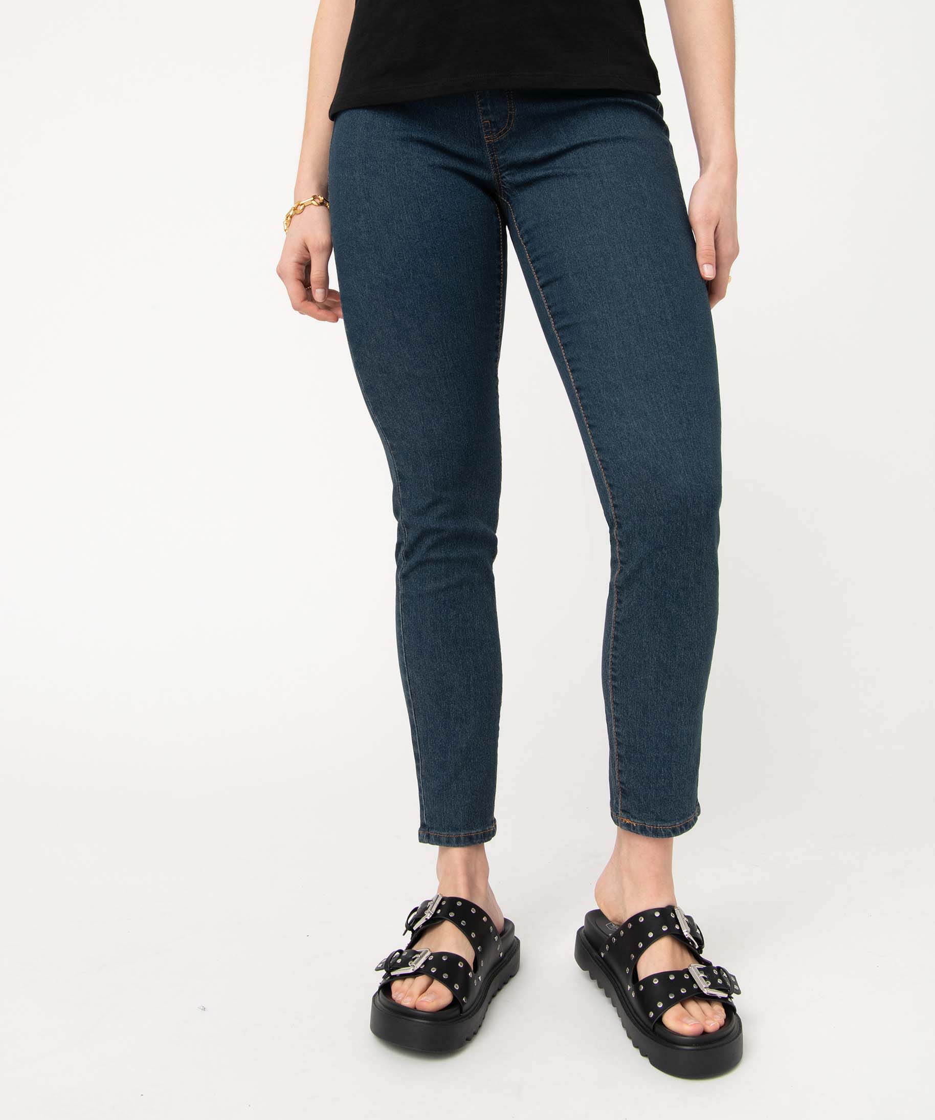Jegging femme avec large ceinture élastique brut | GEMO