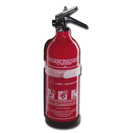Pulverfeuerlöscher PS1-XN ABC mit Halterung,  1 kg - ATU