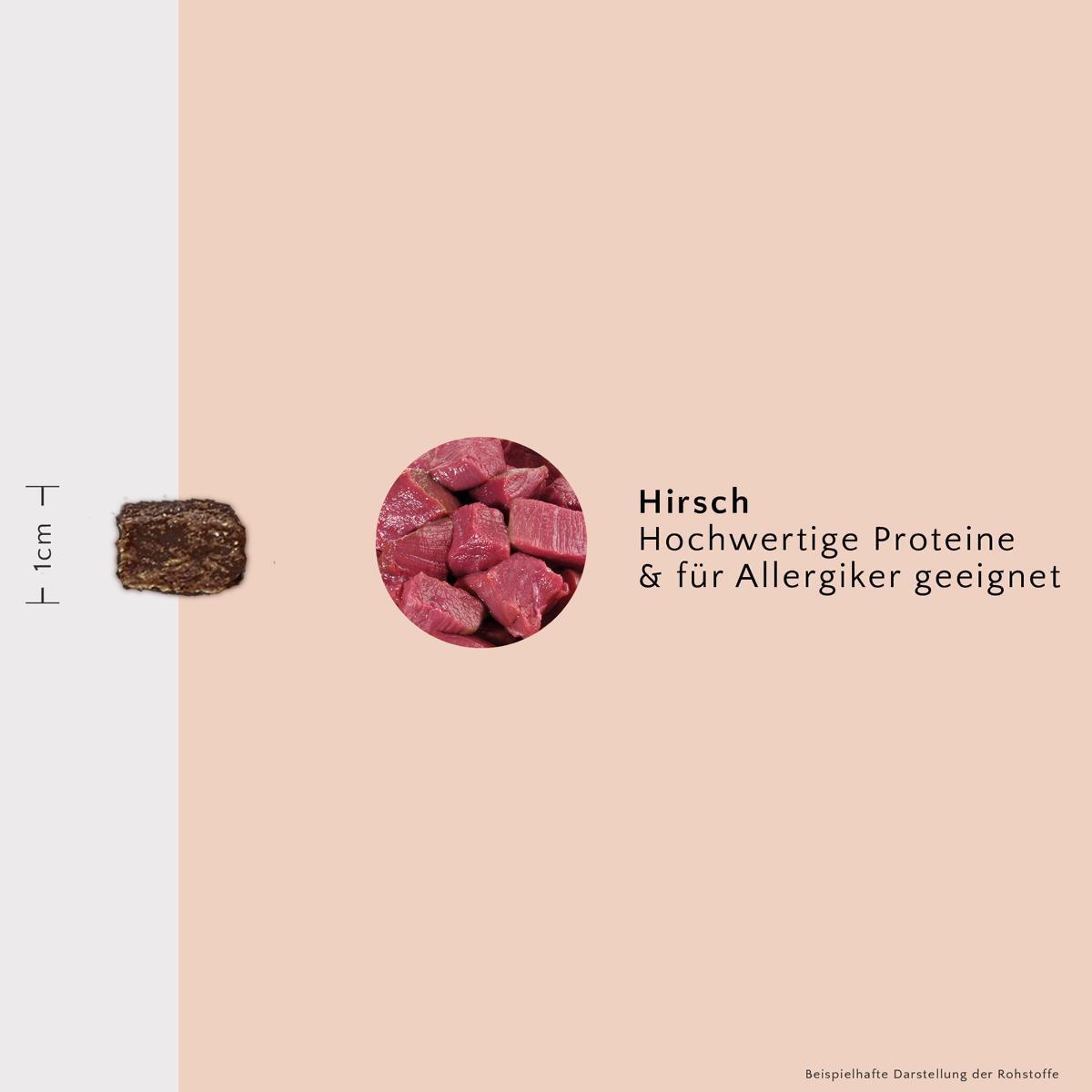 FAVLY Petfood Snacks FAVLY Petfood PURE Bites Hirsch 720 g