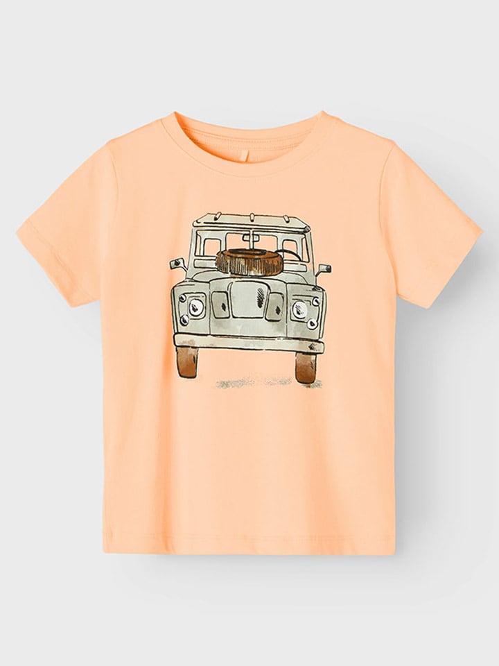 name it 2er-Set: Shirts in Orange/ Weiß günstig kaufen