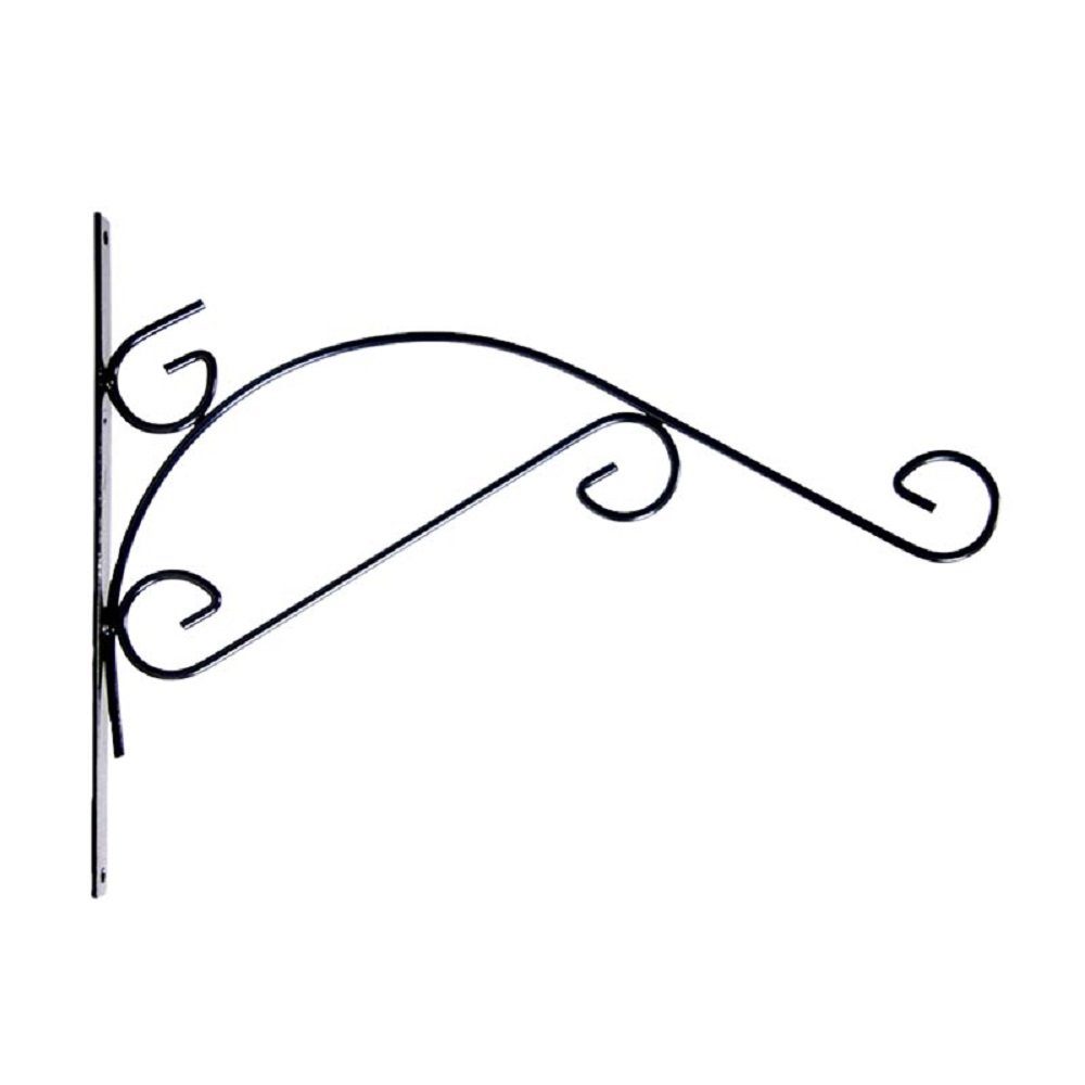 esschert design Wandhaken Haken Deko Blumenampel Wand Halterung 39 cm Blumen Ampel Landhaus Gusseisen, (1 x Haken schwarz)