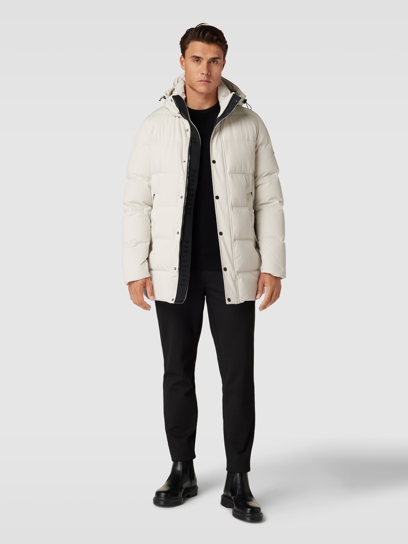 Steppjacke mit Steppnähten in offwhite
