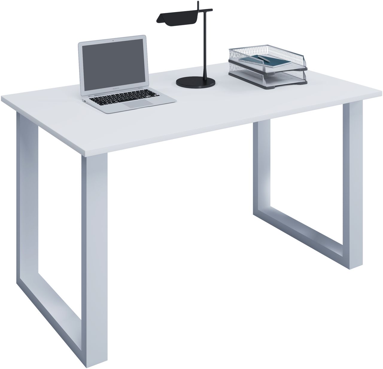 VCM Schreibtisch Lona 80x50 U-Fußgestell weiß/weiß