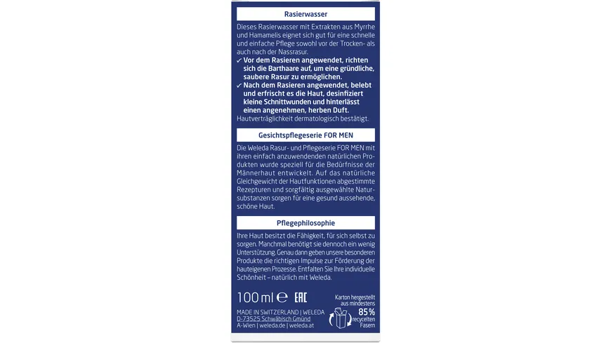 WELEDA FOR MEN Rasierwasser 100 ml