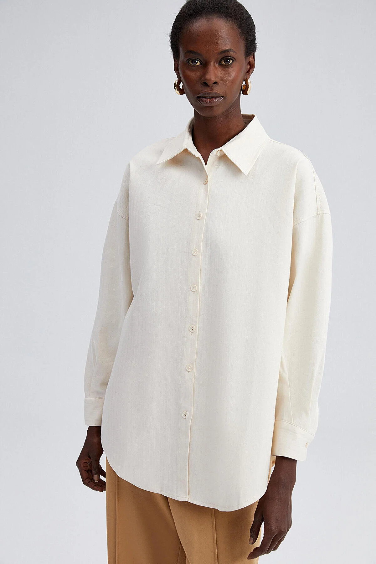Touché Privé  Hemd - Beige - Regular Fit