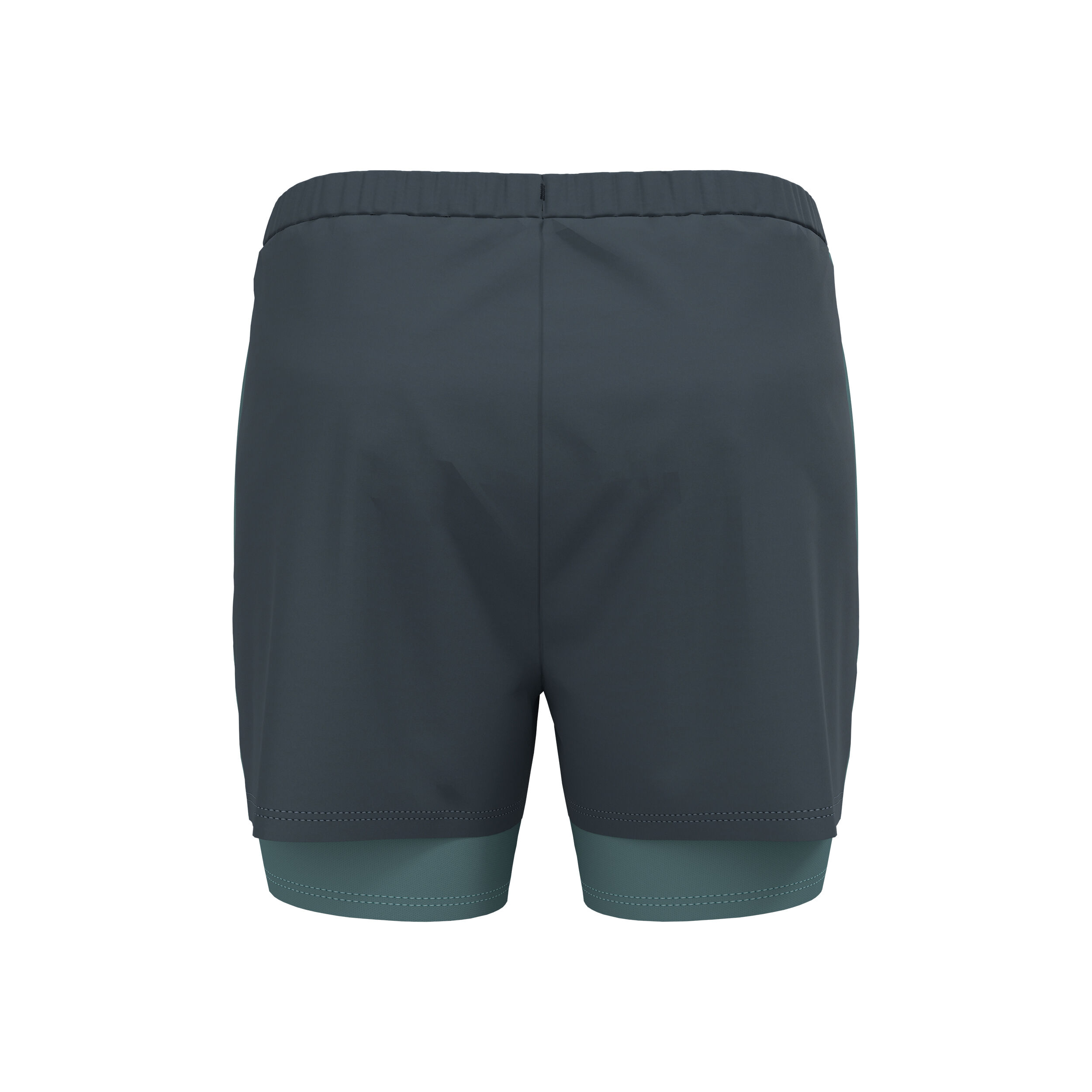 Essential 3inch 2in1 Laufshorts Damen - Dunkelgrau, Türkis