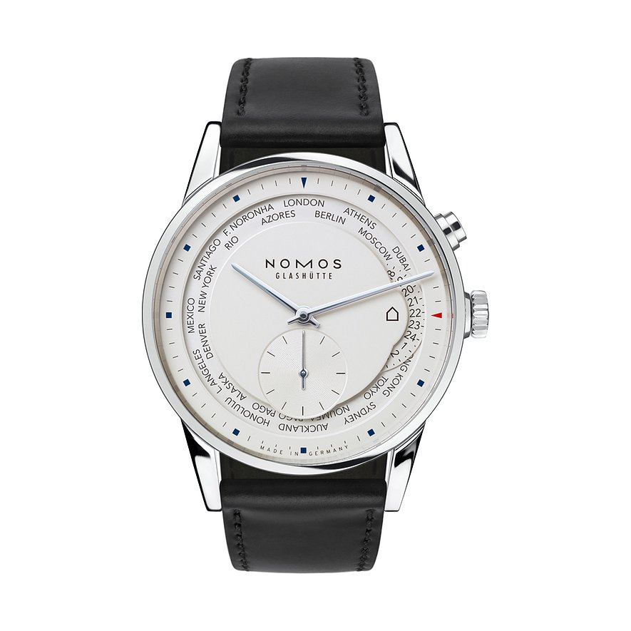 Nomos Glashütte Herrenuhr Zürich Weltzeit