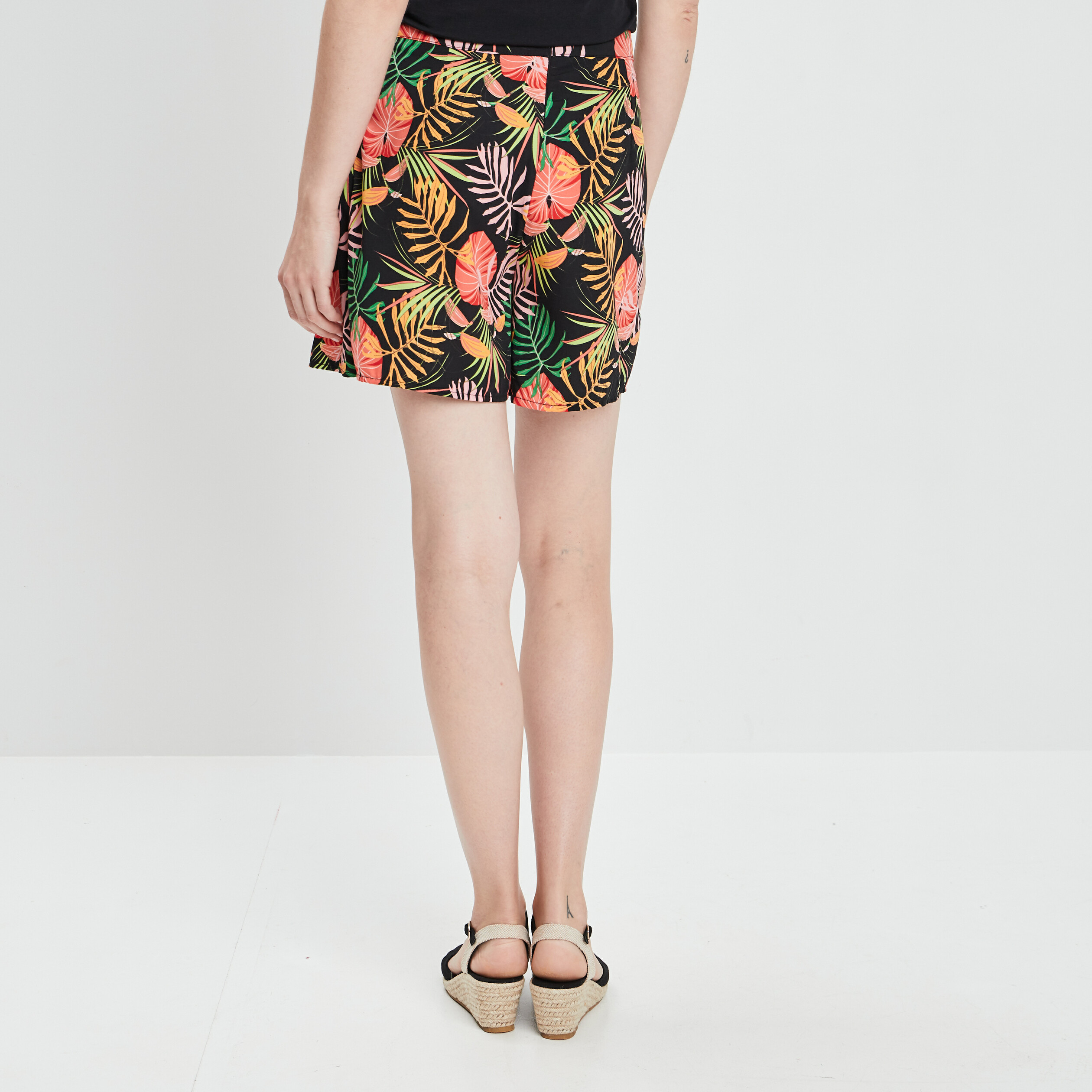 Skort droit noir femme | La Halle