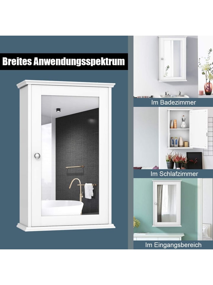 COSTWAY Spiegelschrank in Weiß günstig kaufen 34 cm