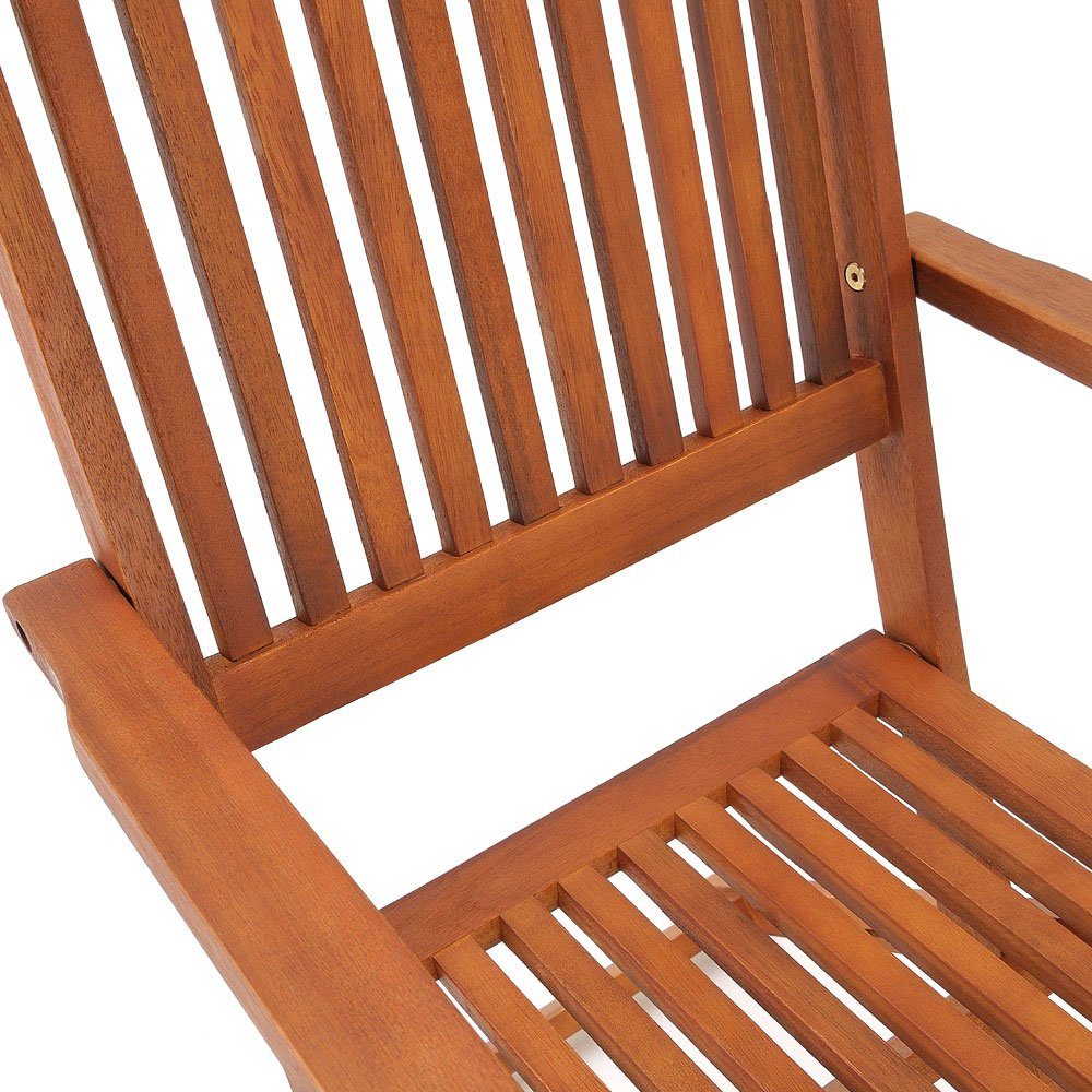 Casaria Balkonset, (3-tlg), Akazie Holz Wetterfest Klappbar 65x45x87cm FSC Hängetisch Klappstühle