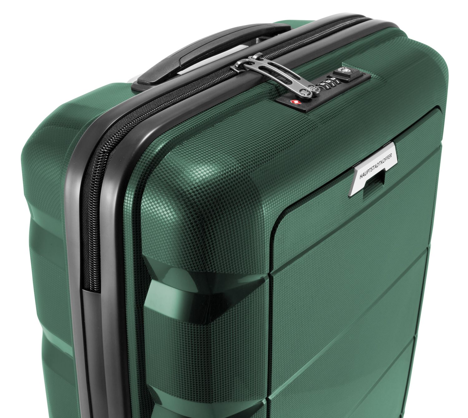 Britz - hand luggage hard case trolley, TSA, 55 cm, 34 liters dark green