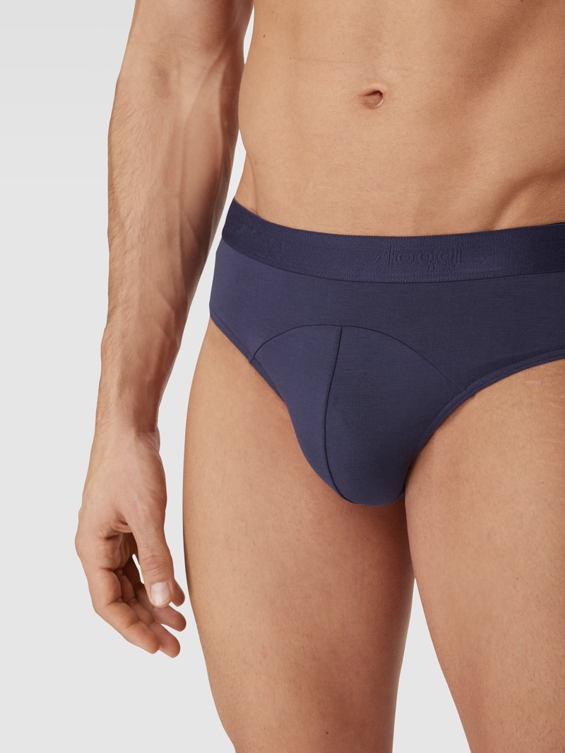 Slip mit Streifenmuster im 2er-Pack in blau