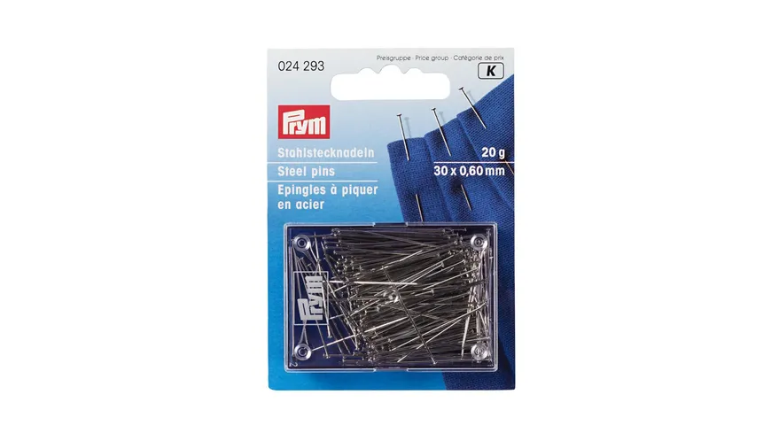 Prym Stecknadeln ST 0,60 x 30 mm silberfarbig 20 g