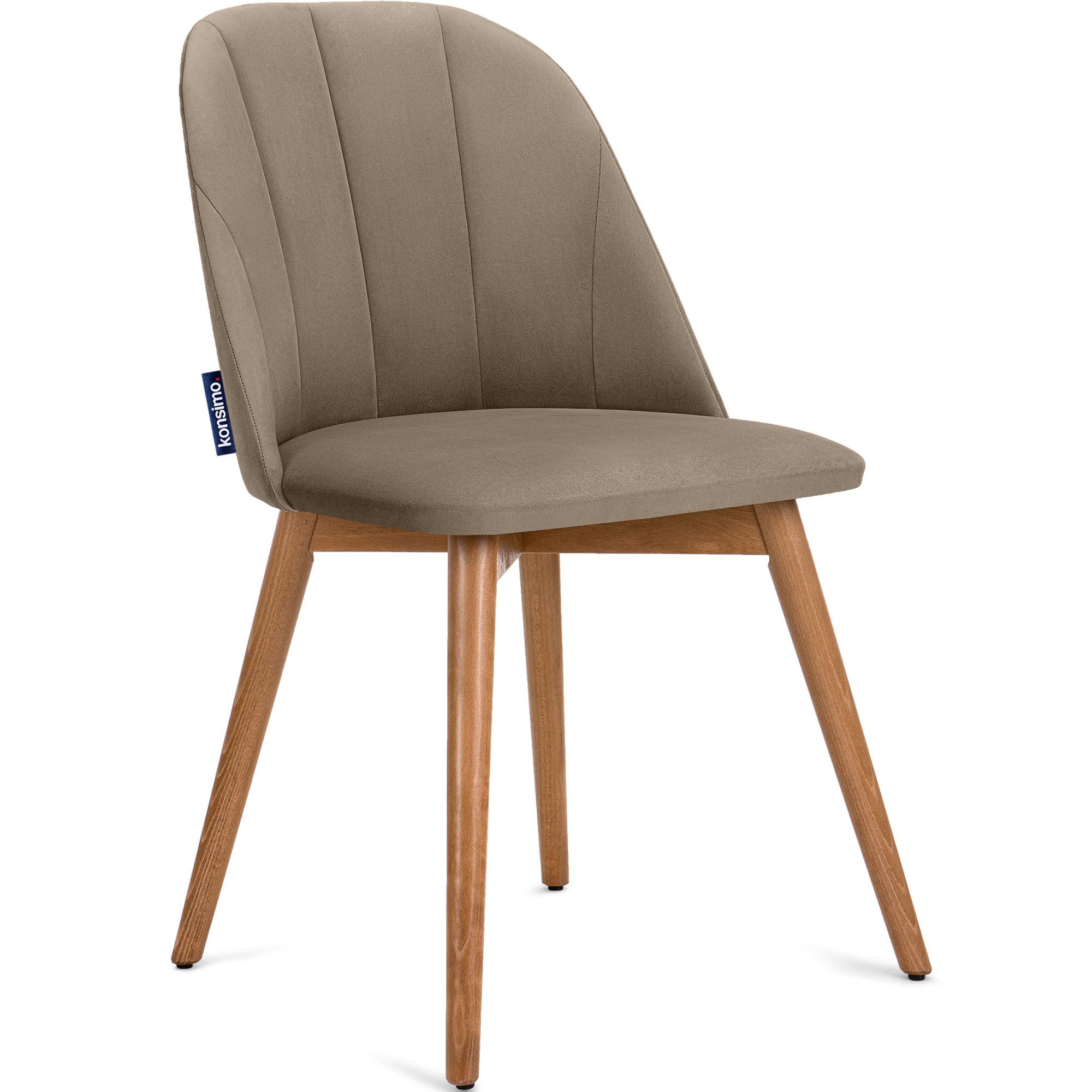Konsimo Polsterstuhl BAKERI Esstischstühl Wohnzimmerstühl Küchenstühl Esszimmer Stühl (Esszimmerstühl, 1 St), Gestell aus Massivholz, Velours-Sitz