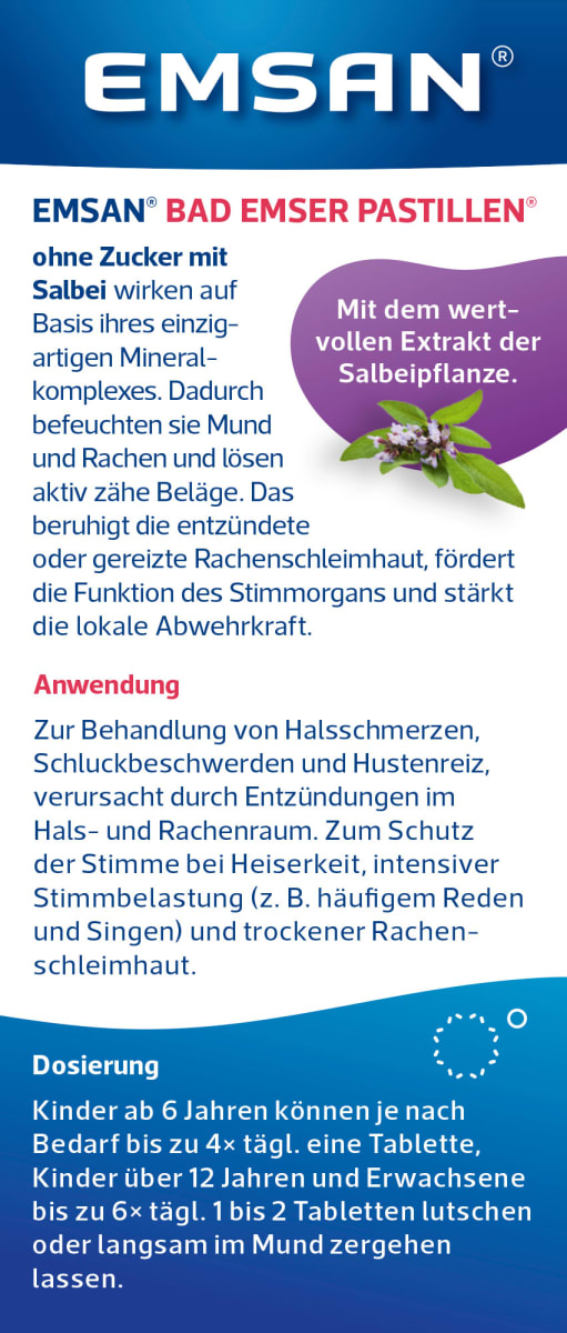 Pastillen Halstabletten mit Salbei, 30 St