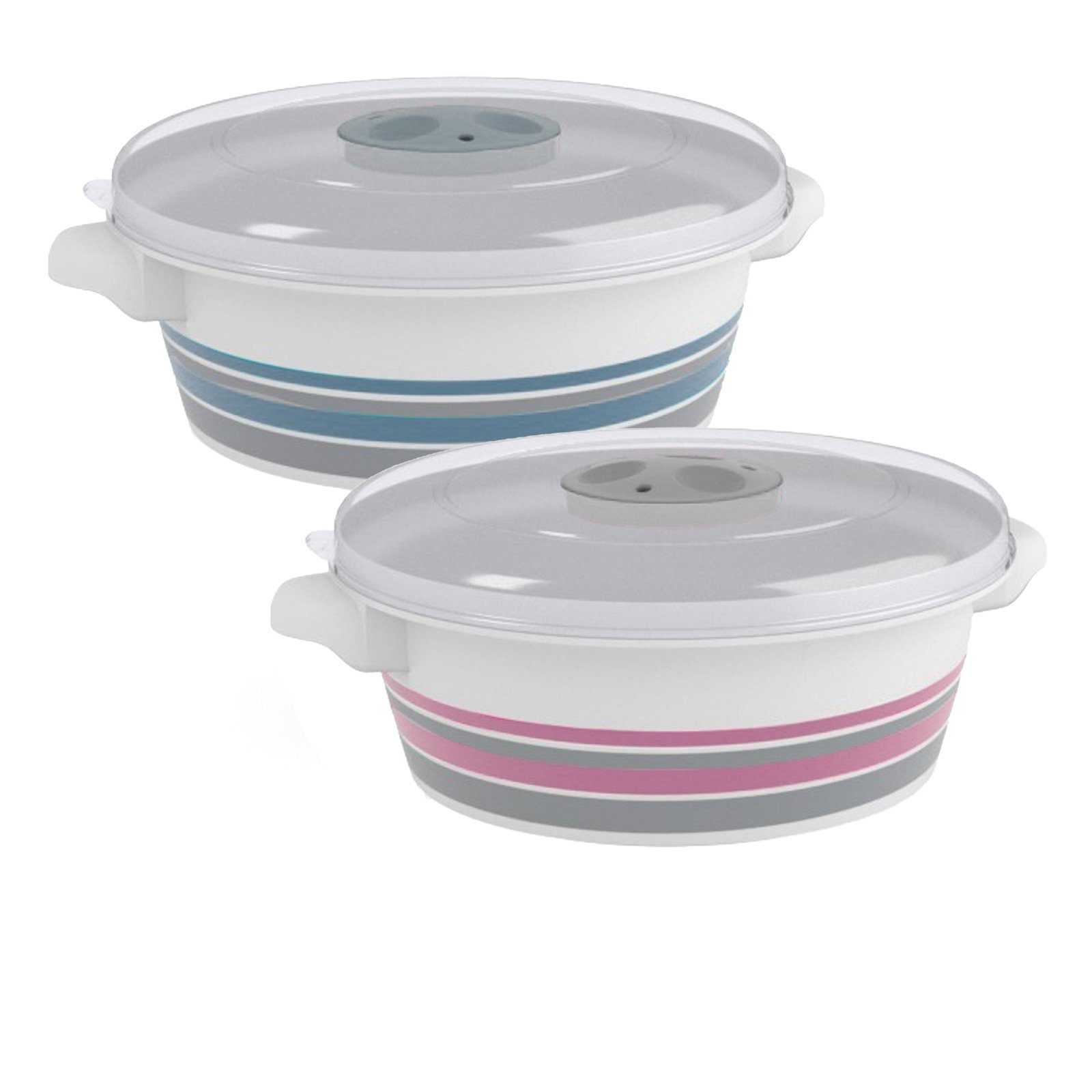 Neuetischkultur Mikrowellenbehälter Mikrowellendose 2er 2 L, Kunststoff, (2-tlg)
