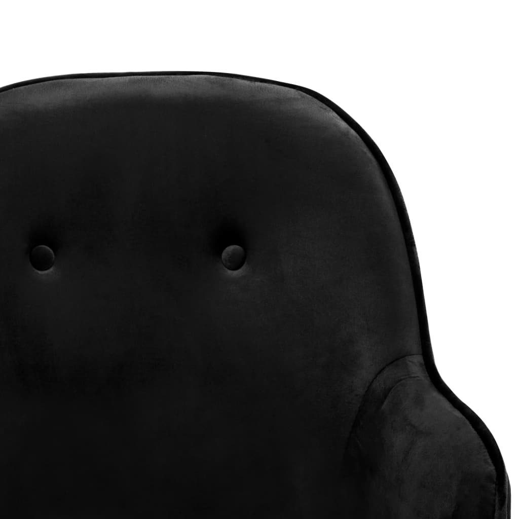 möbelando Schaukelstuhl Aletshausen (B/H/T: 60x84x74 cm), aus Samt in Schwarz