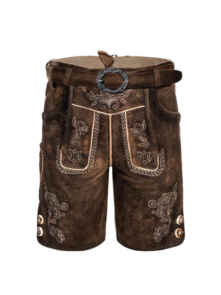Nübler Kinderlederhose kurz Adam in Dunkelbraun günstig kaufen