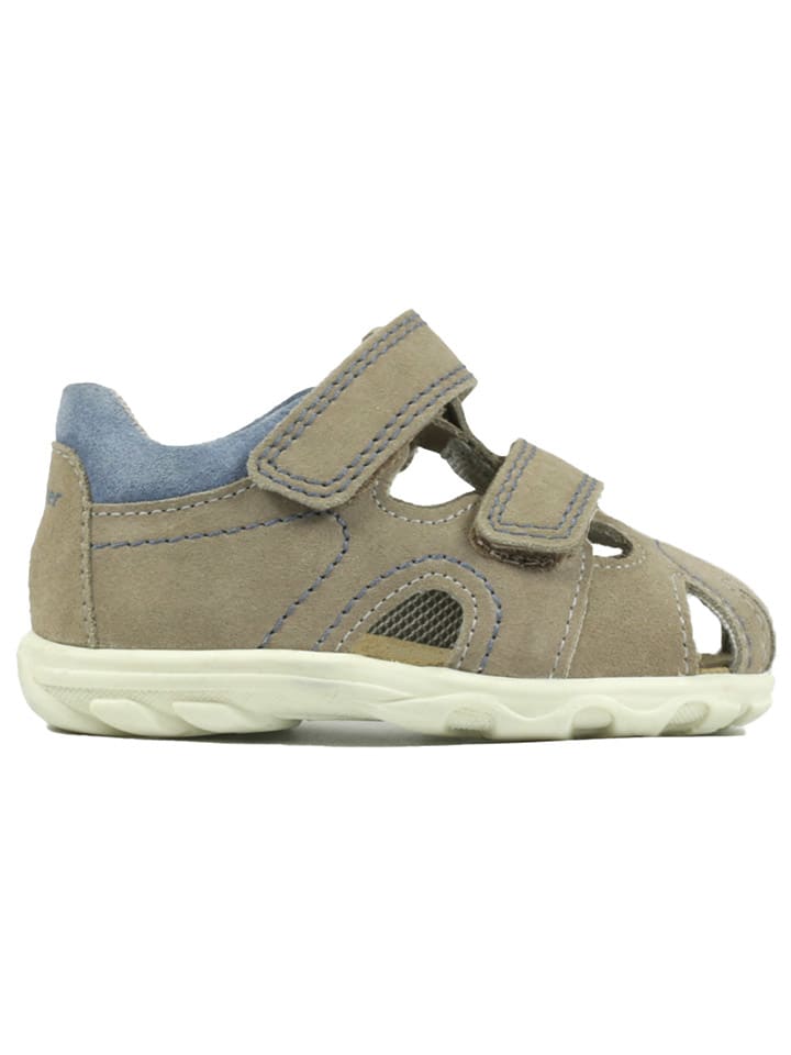 Richter Shoes Leder-Halbsandalen in Khaki günstig kaufen