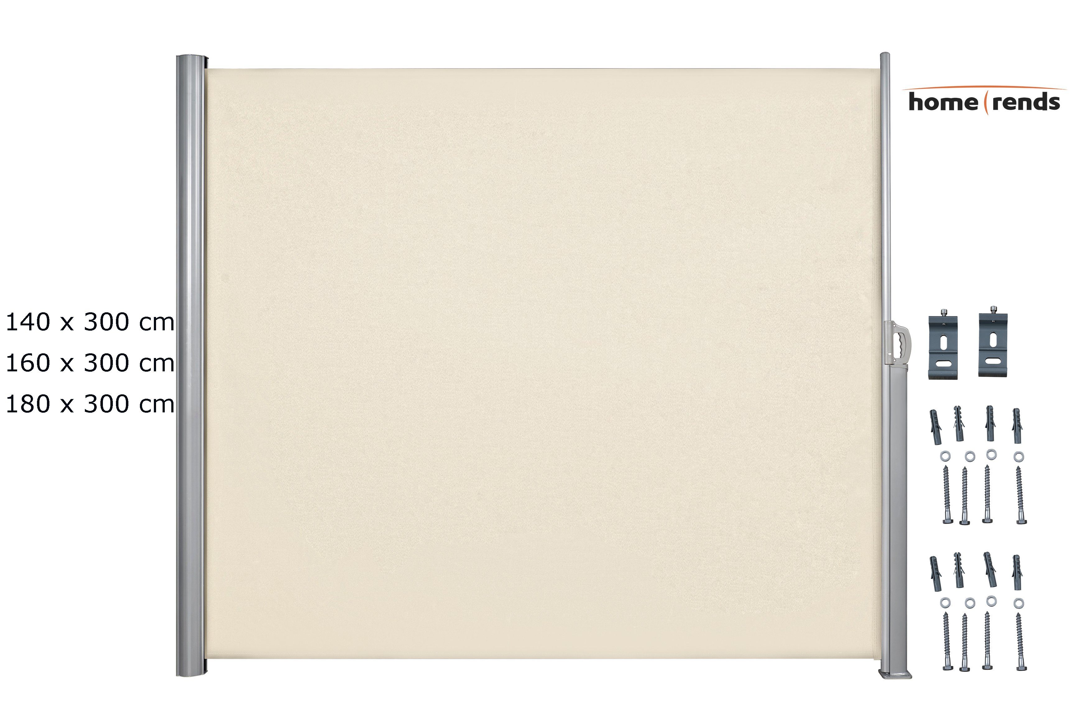 home trends Seitenmarkise Seitenmarkise 280 g/ Polyester ausziehbar Sichtschutz Markisen