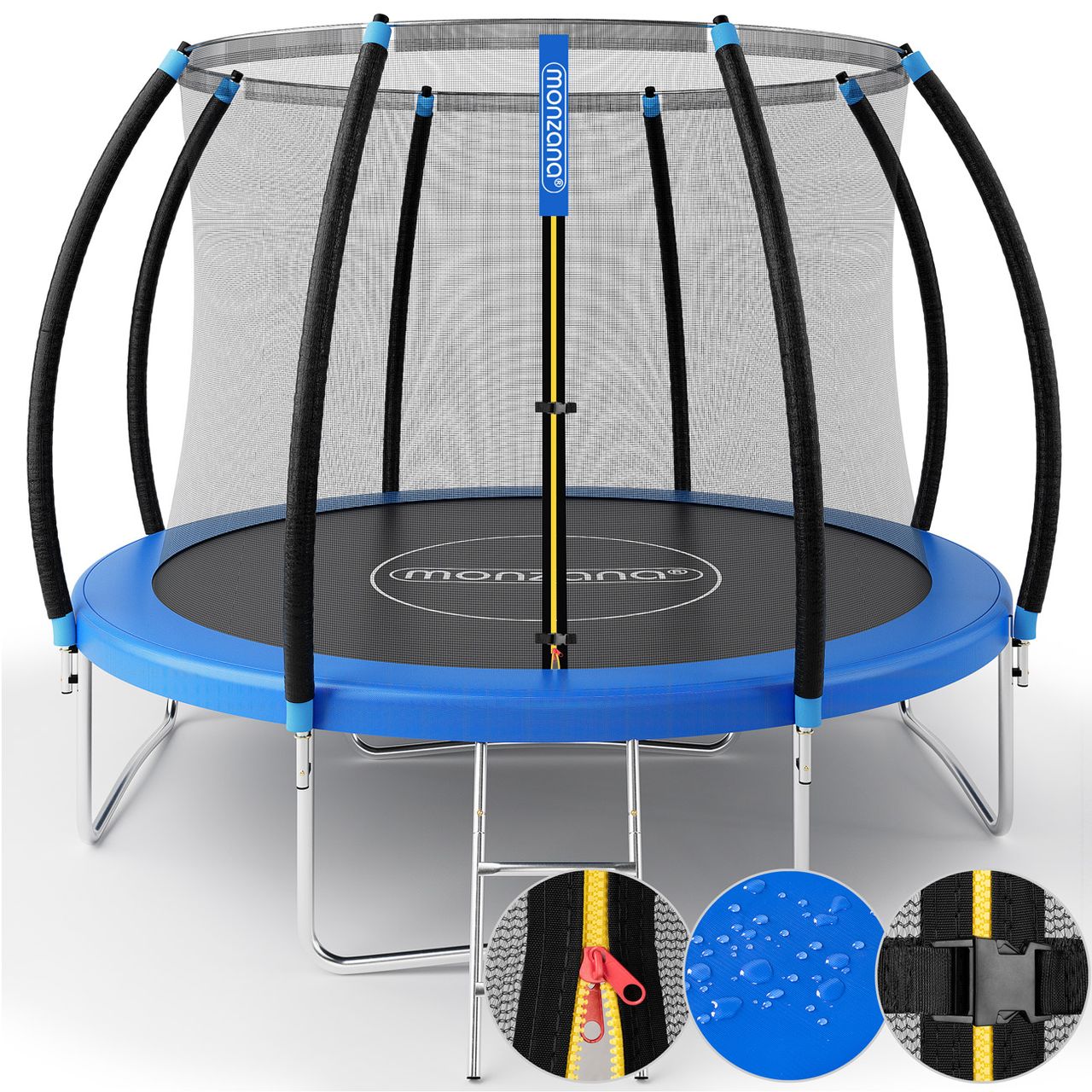 Casaria monzana® Trampolin Ø305cm Sicherheitsnetz innen TÜV GS
